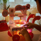 Kids Ice Cream Dessert Trolley Playset with Lights, Music and 360° Rotation – Push Cart Ice Cream Shop Role Play Toy for Toddlers and Children