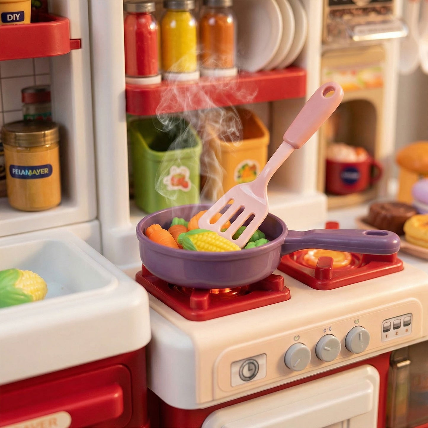 Realistic role play kitchen toy