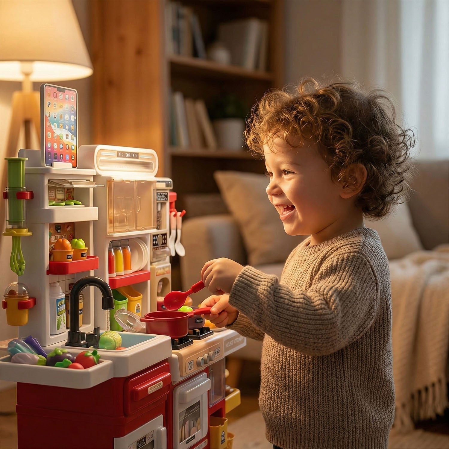 Large kids kitchen playset with accessories