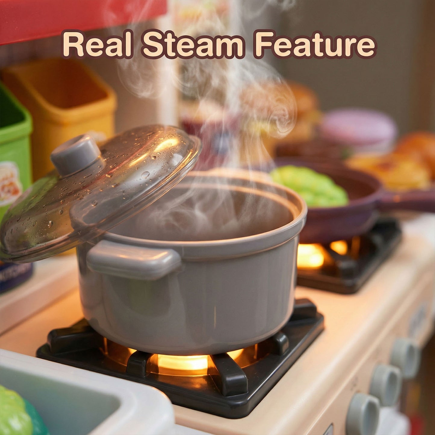 Realistic role play kitchen toy