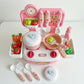 Mini Dream Kitchen Playset for Kids – Pink Toy Kitchen with 10 Accessories | Qatar