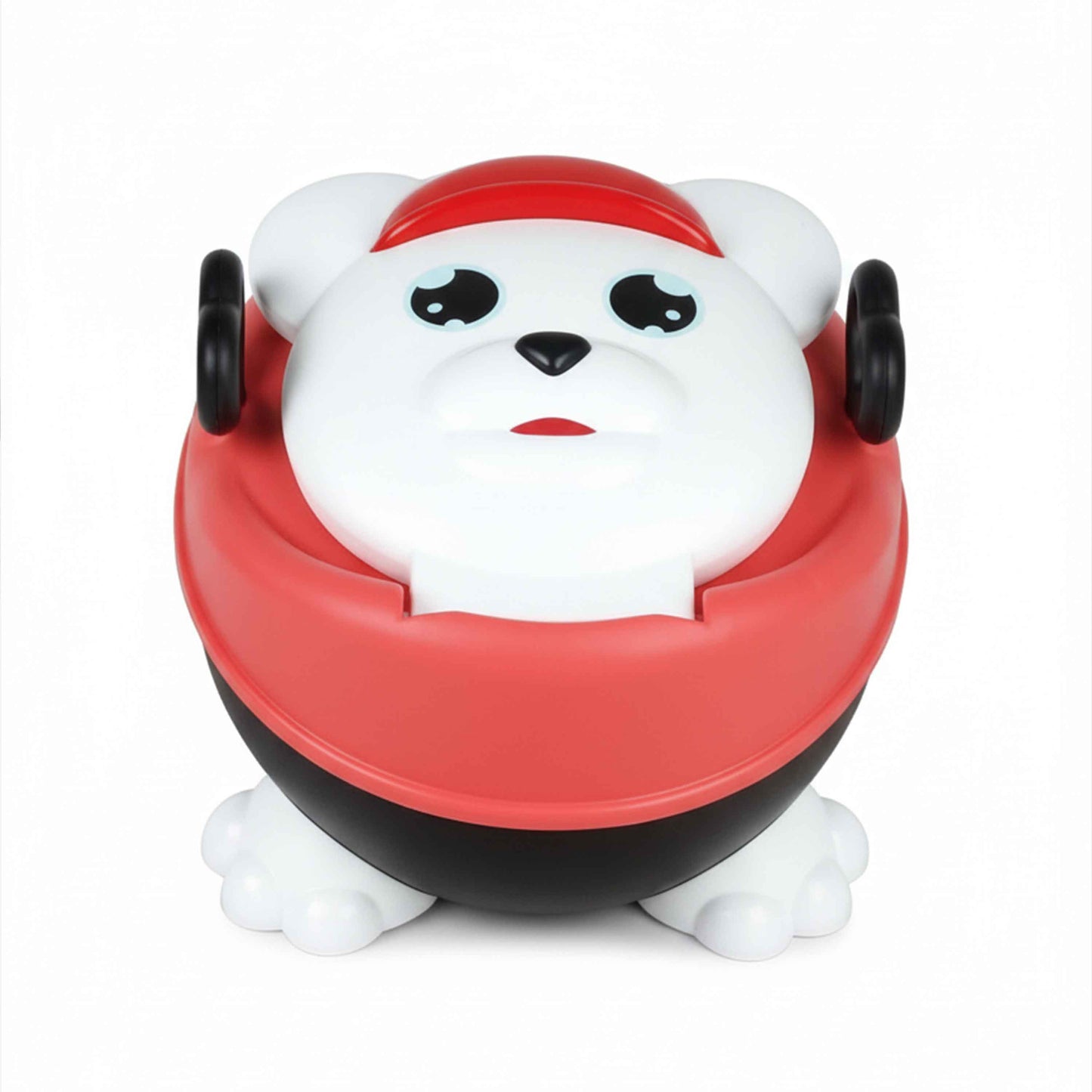 Children Music Toilet Potty Training Chair (Red/White Bear) – Light & Sound, Removable Bowl, 18M+, Max 45kg