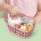 Kids Picnic Basket Kitchen Playset with Accessories – Pretend Cooking & Role Play Toy for Children | Qatar