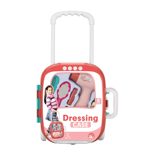 Kids Pretend Play Dressing Case Trolley Set 8pcs