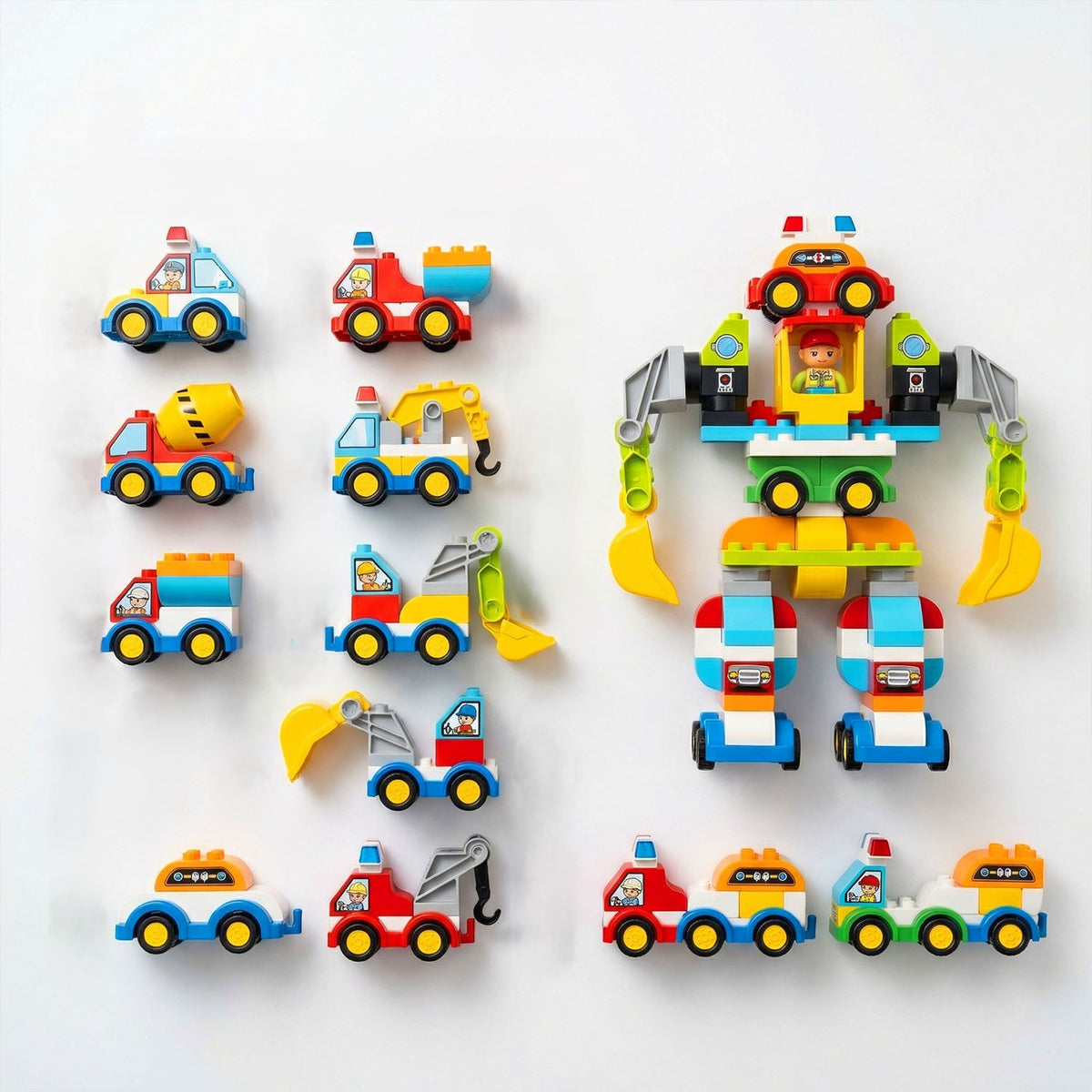 Colorful building blocks toy set ages 3+