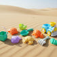 Kids Sand Beach Toy Set with Train Truck – 10pcs (Bucket + Shovel)