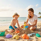 Kids Sand Beach Toy Set with Train Truck – 10pcs (Bucket + Shovel)