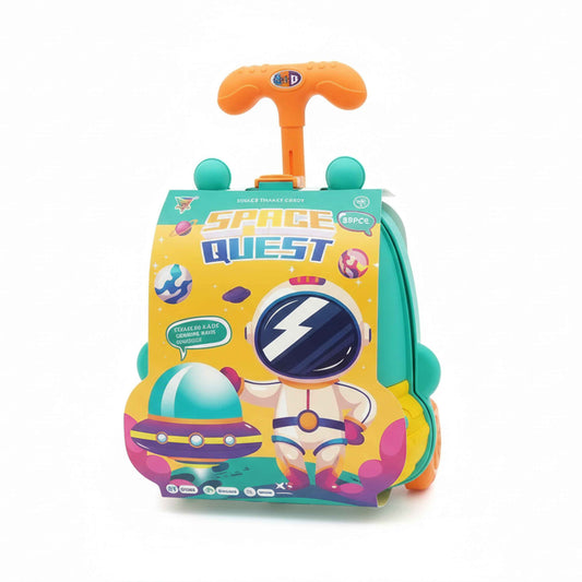 Space Sand Toy Suitcase Trolley Set – 8pcs (Astronaut)