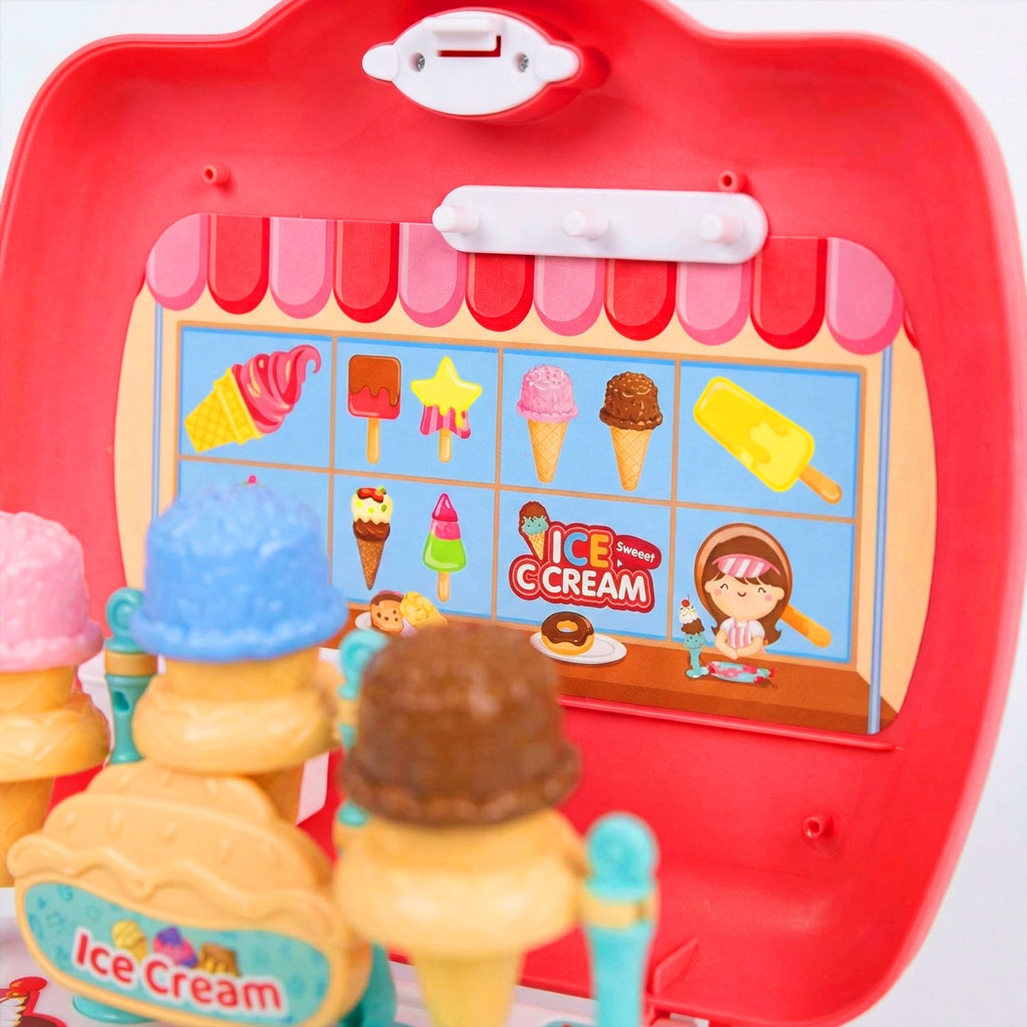 Portable ice cream role play toy for children