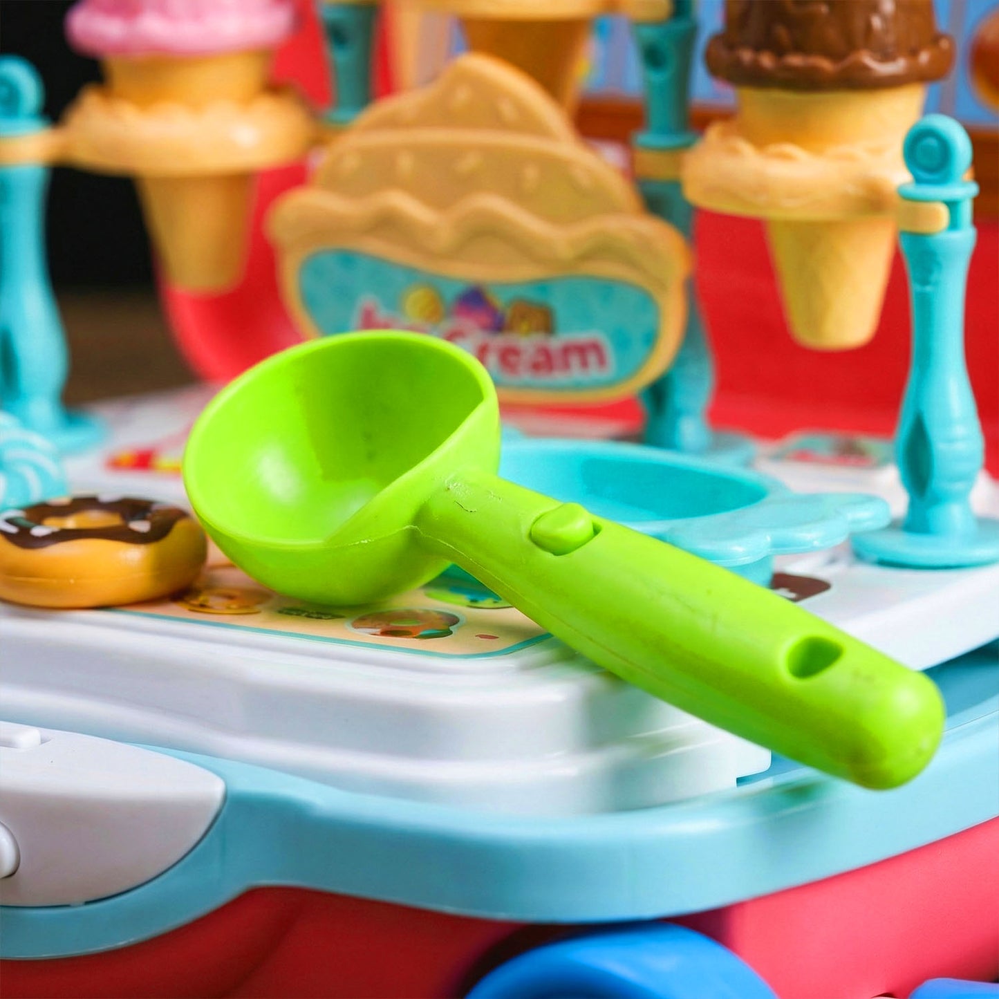 Kids Ice Cream Suitcase Play Set 27PCS – Sweets Ice Cream Role Play Toy | Qatar