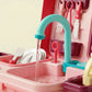 Portable sink suitcase toy for children