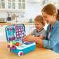 Kids wash basin luggage playset with wheels