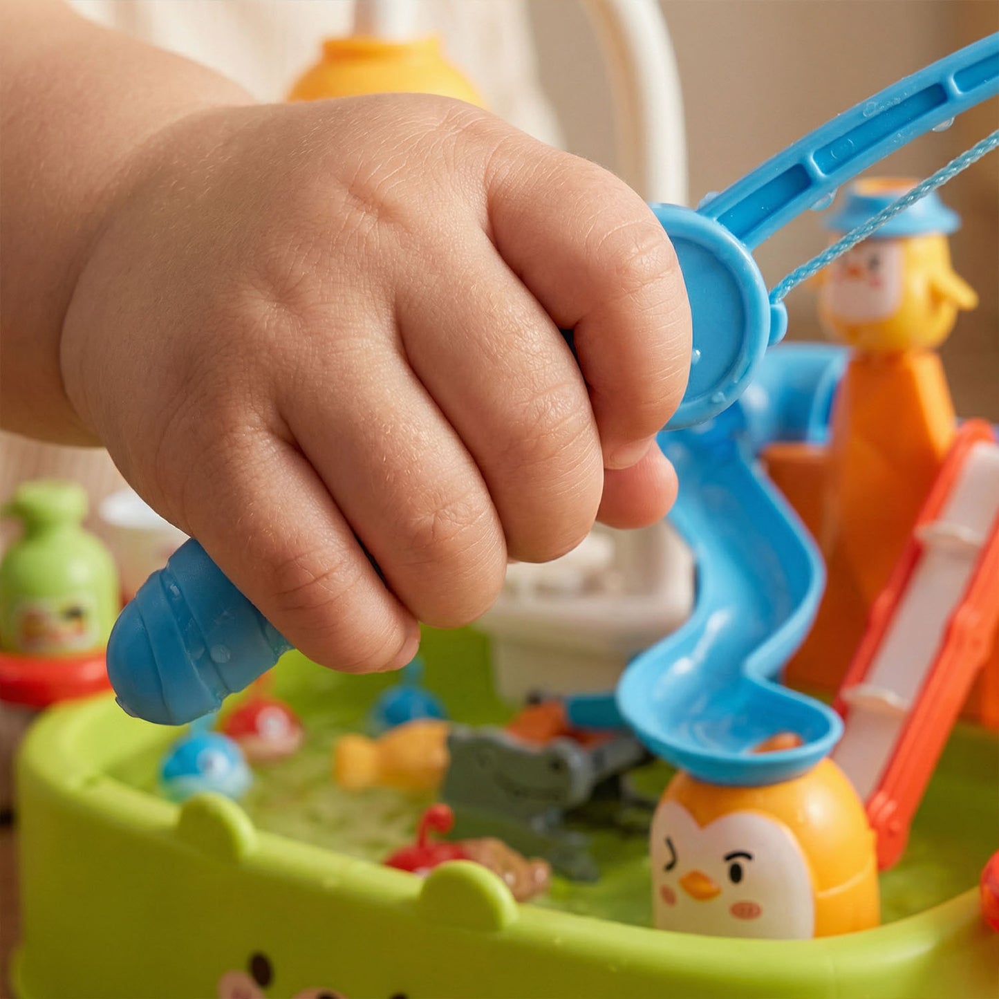 Kids water play table toy with fishing game