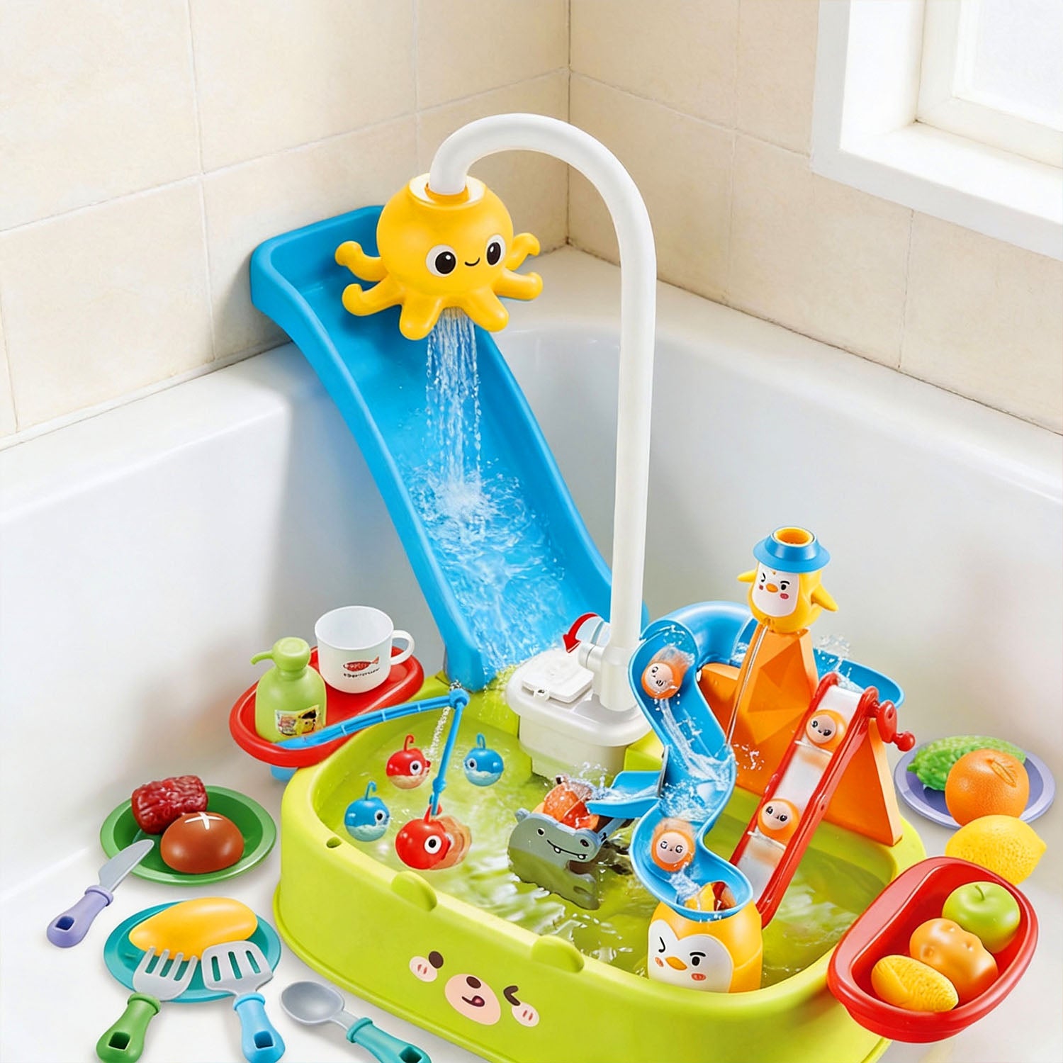 Kids fishing water play toy with accessories

Educational water play table for kids
