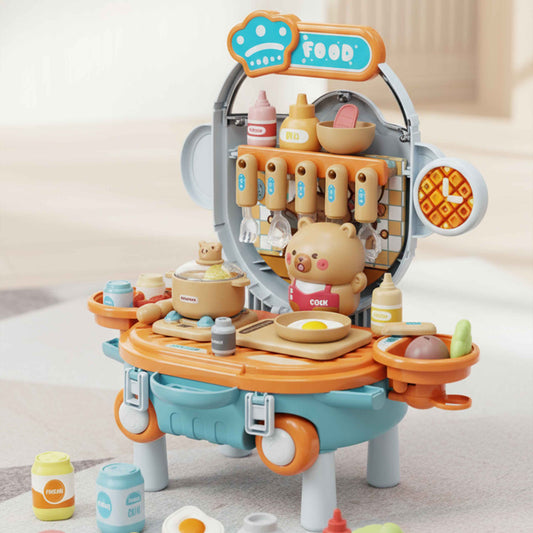 Convertible Airplane Kitchen Toy with Food Accessories – Backpack Mode (3+)