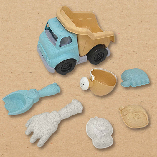 Beach Sand Toys Set: Dump Truck + Shovel + Molds (Kids)