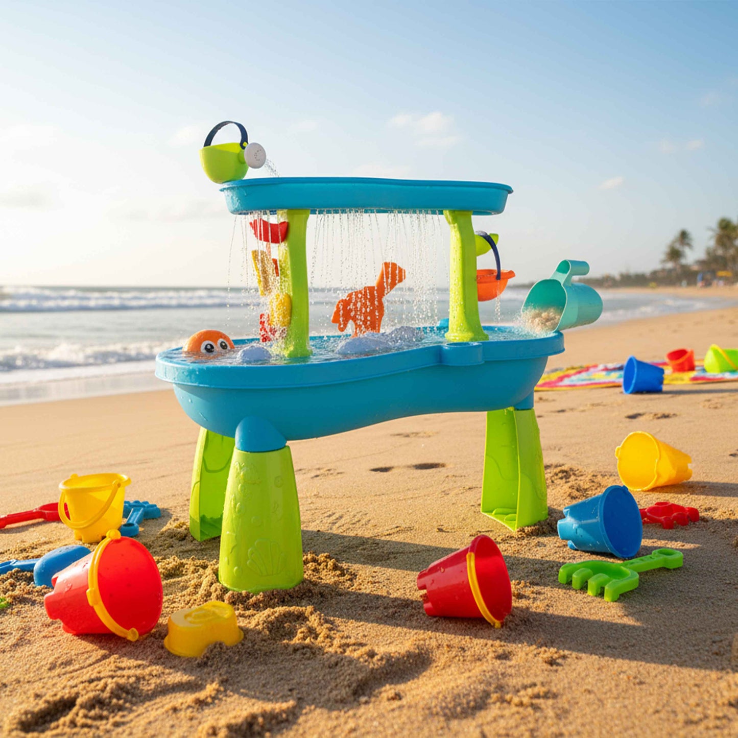 Kids Sand Water Play Table with Waterfall & Accessories (3+)