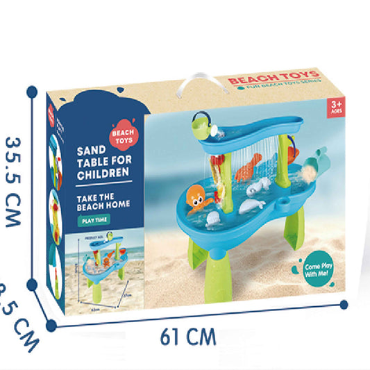Kids Sand Water Play Table with Waterfall & Accessories (3+)