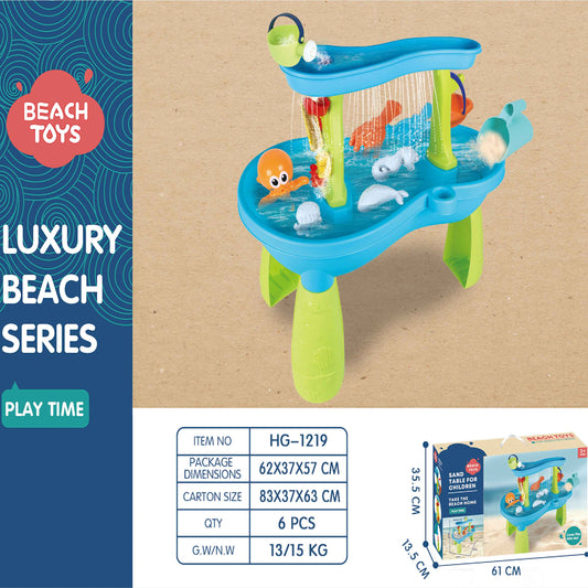 Kids Sand Water Play Table with Waterfall & Accessories (3+)