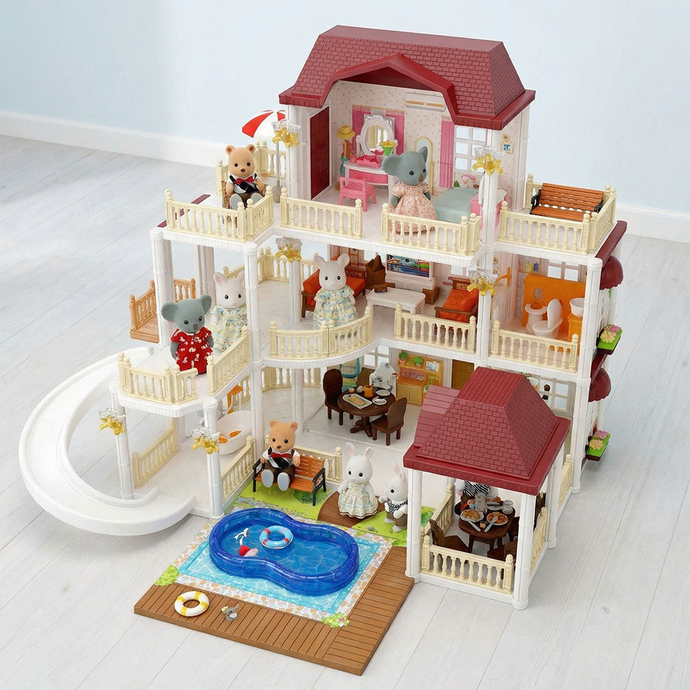 Premium kids dollhouse playset for indoor play