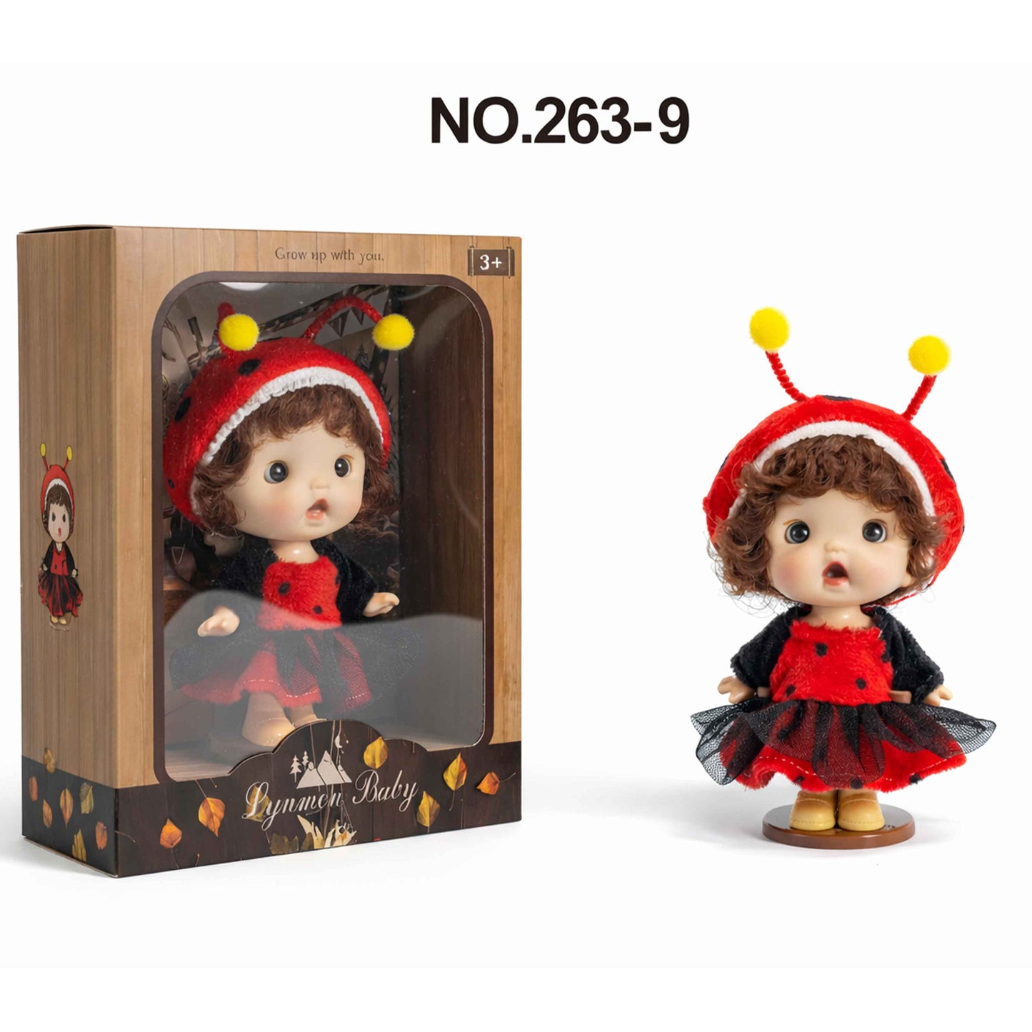 4-Inch Cartoon Doll – Ladybug Costume Collectible Toy