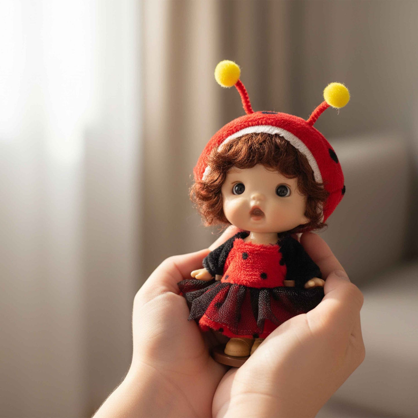4-Inch Cartoon Doll – Ladybug Costume Collectible Toy