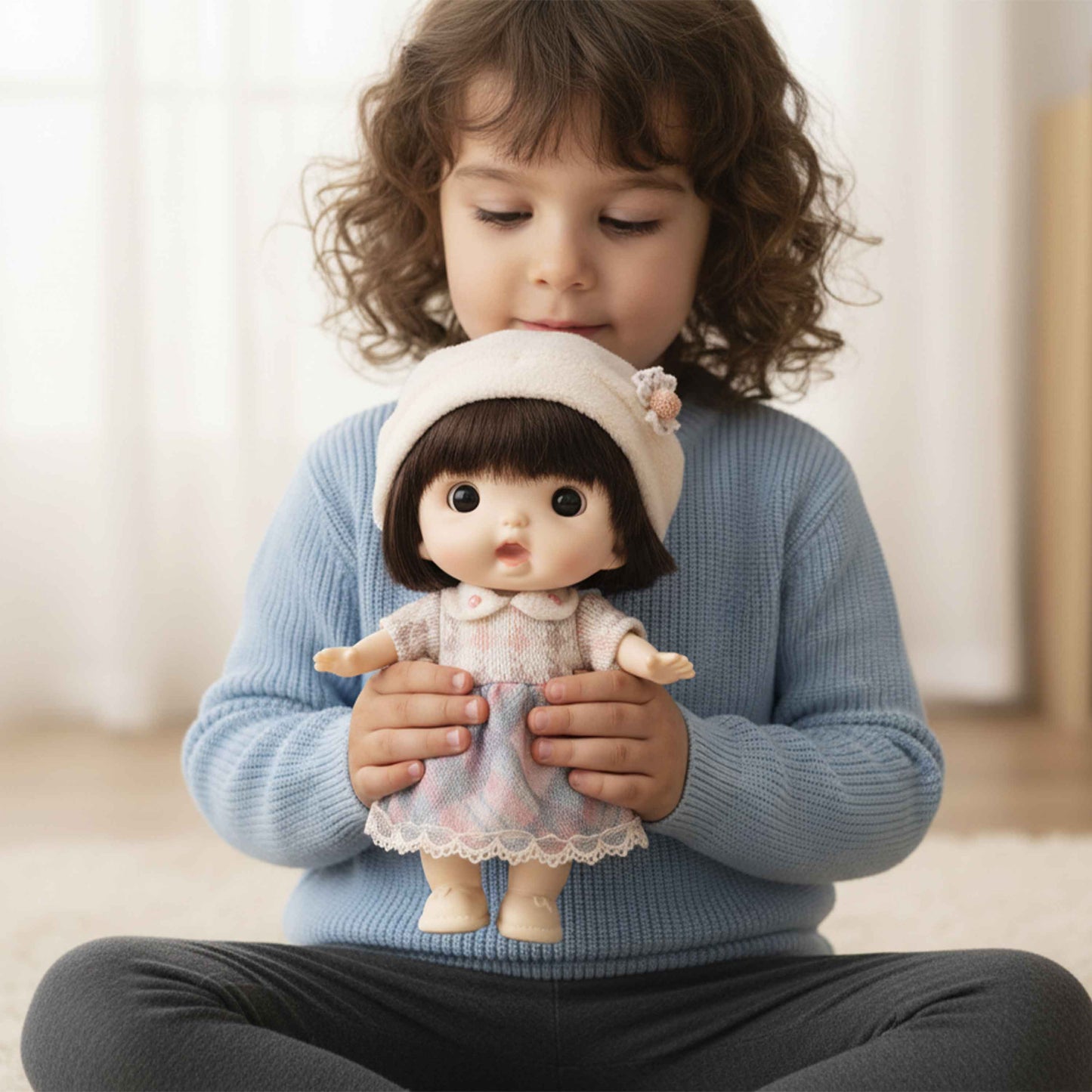 7-Inch Cartoon Doll – Winter Outfit Collectible Toy