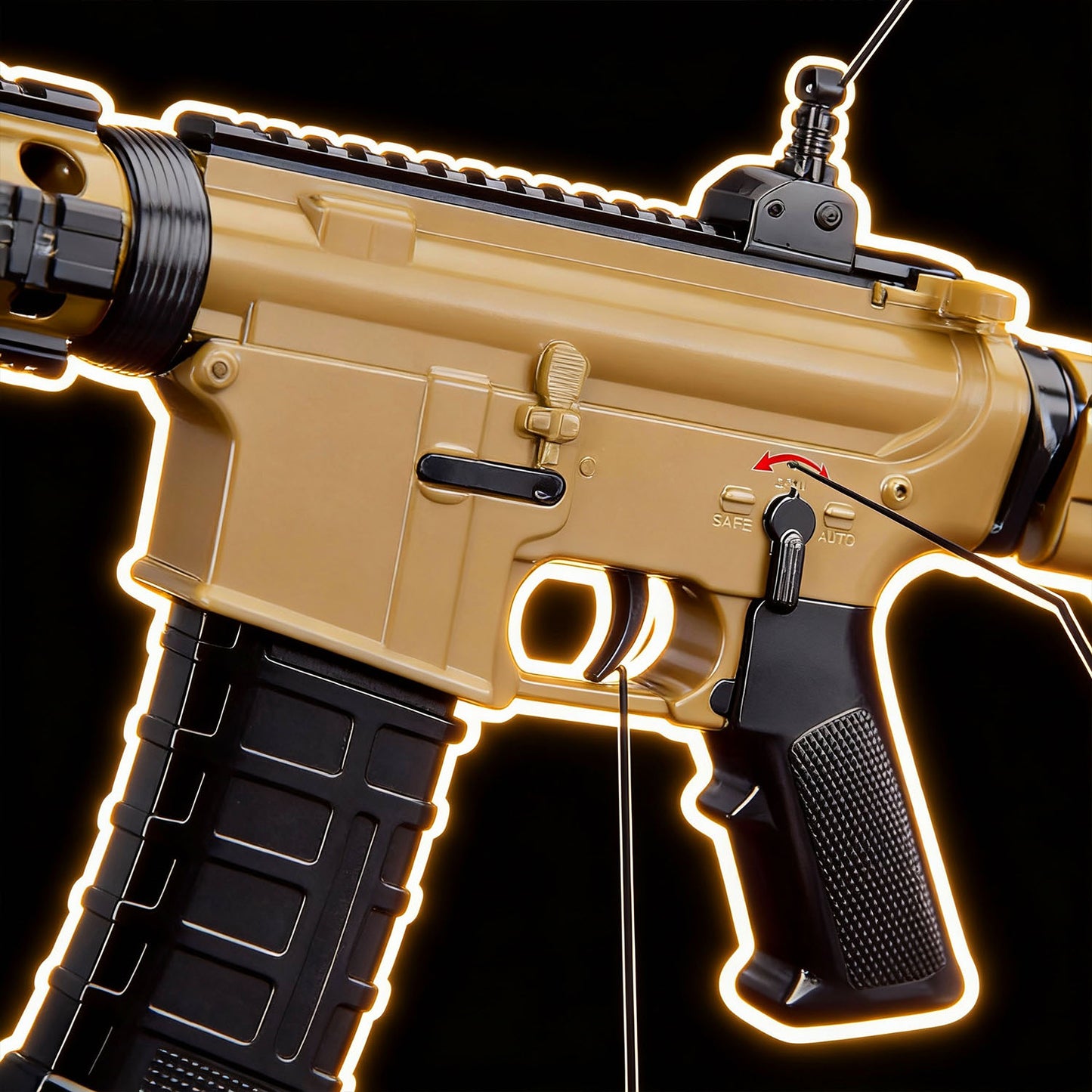 M4A1 Electric Water Gel Blaster Toy Gun 87cm – Rechargeable High-Speed Gel Ball Shooter (14+ Ages) - Qatar