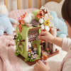 Aesthetic coffee house flower building blocks set for teens and adults