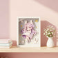 DIY 3D Sticker Frame Art (55PCS) – Cute Bunny Girl Room Decor, Wooden Frame (3+)
