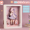 DIY 3D Sticker Frame Art – Lavender Girl (Wooden Frame) 22×17cm, 3+