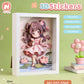 DIY 3D Sticker Frame Art – Lotus Girl (Wooden Frame) 22×17cm, 3+