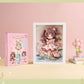 DIY 3D Sticker Frame Art – Lotus Girl (Wooden Frame) 22×17cm, 3+