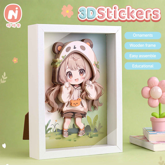 DIY 3D Stickers Stereoscopic Painting – Framed Art Kit for Kids