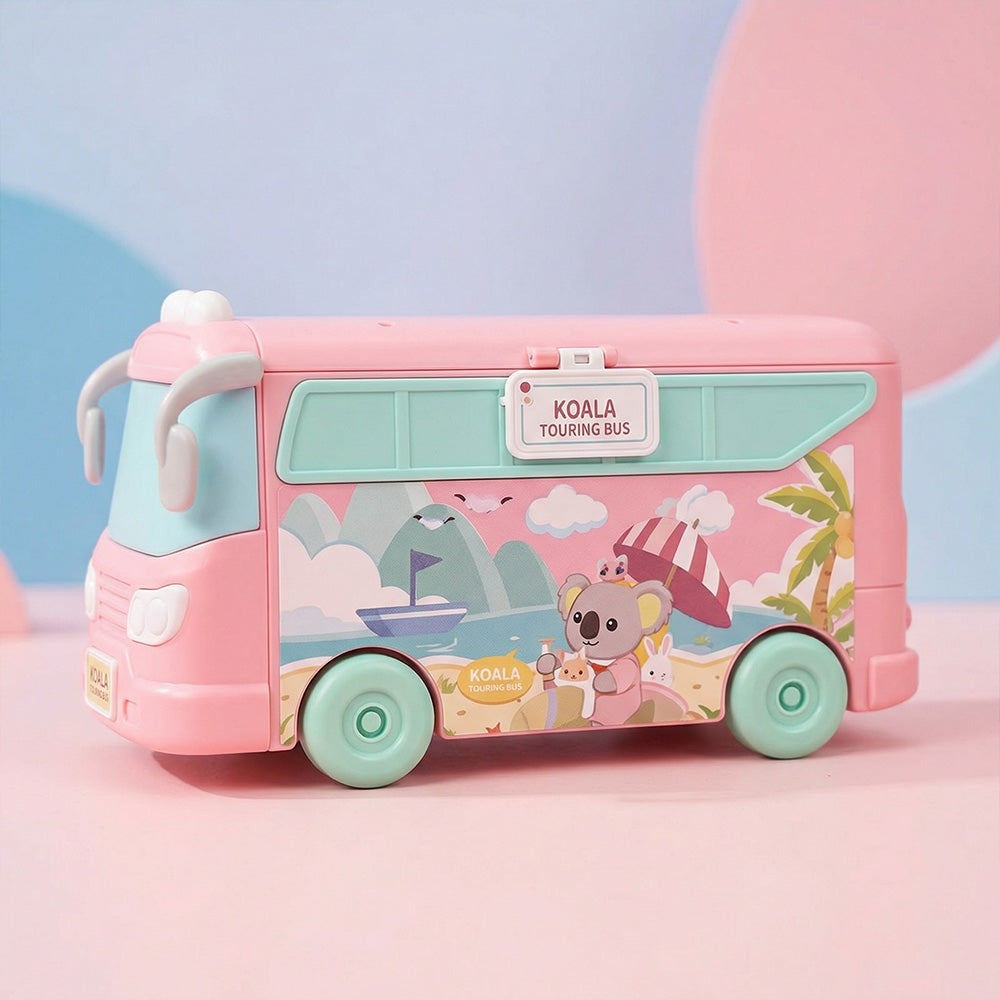 Portable Pretend Play Dollhouse with Figures & Furniture