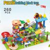 260-Piece Puzzle Building Block Toy Set – Educational Marble Run with Animals