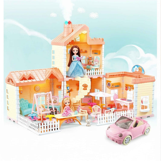 DIY Princess House Light Spray Villa Building Toy – Creative Puzzle Playset for Kids