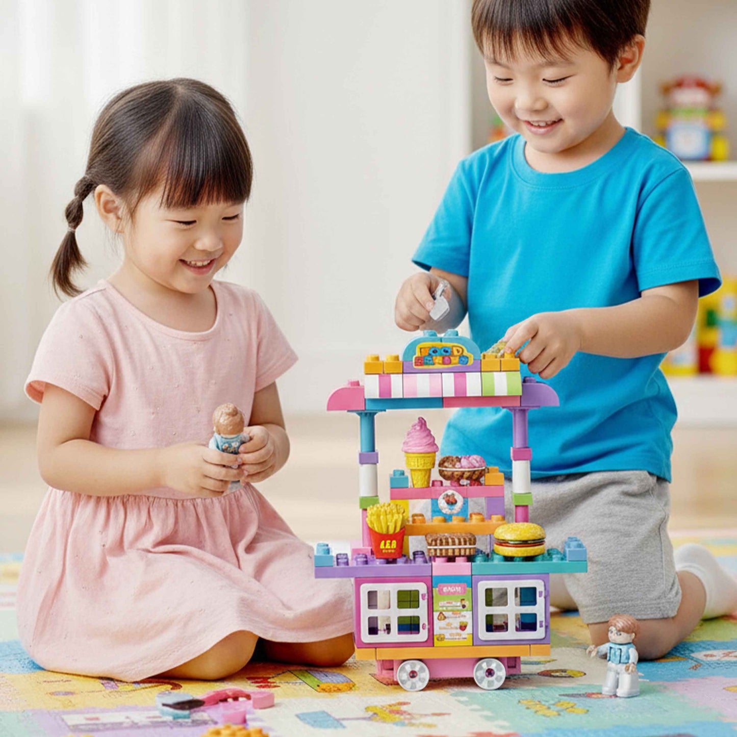 WISDOM BLOCKS Food Truck Building Blocks Set – 177 PCS