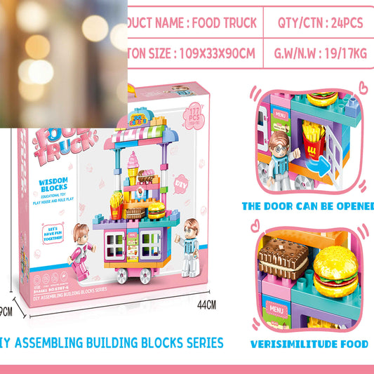 WISDOM BLOCKS Food Truck Building Blocks Set – 177 PCS