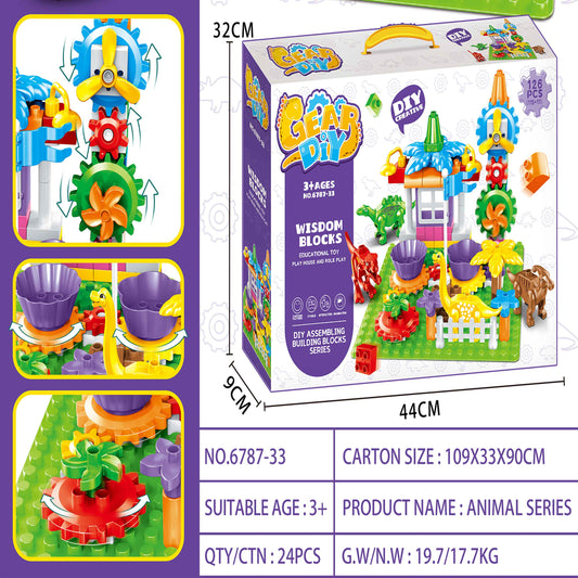 GEAR DIY Spinning Gear Building Blocks Set – Kids STEM Construction Toy