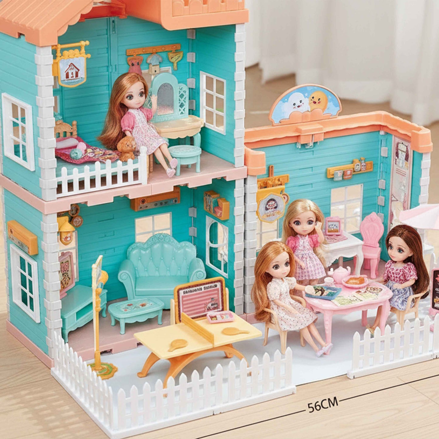 Princess House Dollhouse Set 125pcs – DIY Dream Home Playset for Kids (3+)