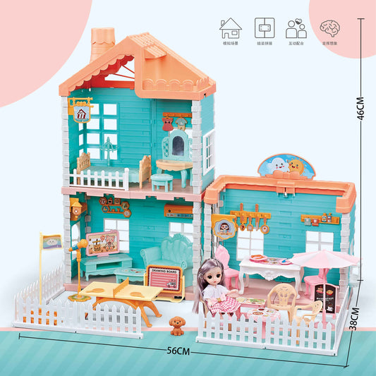 Princess House Dollhouse Set 125pcs – DIY Dream Home Playset for Kids (3+)