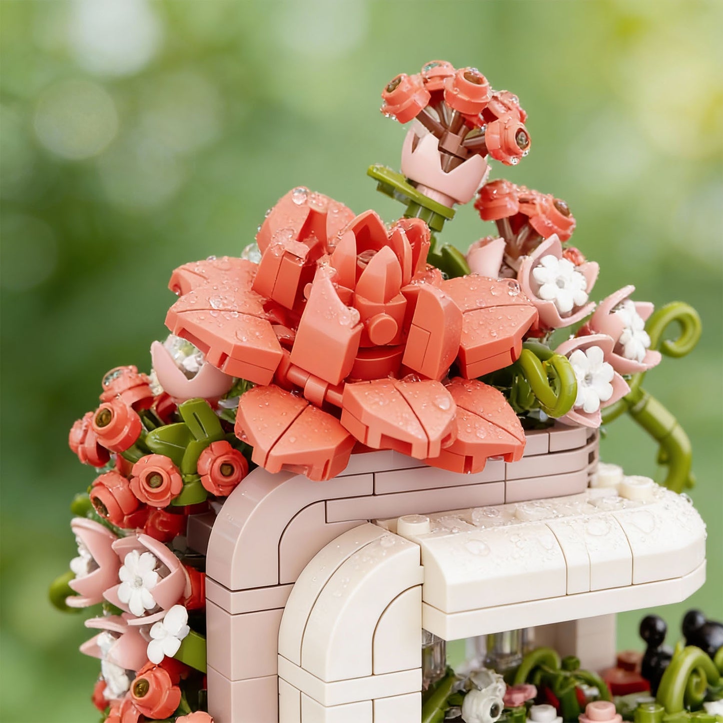 Ramblers Flower House Building Blocks Set with 1285 Pieces – Decorative Floral Home Miniature Brick Model for Creative Building and Display | Qatar