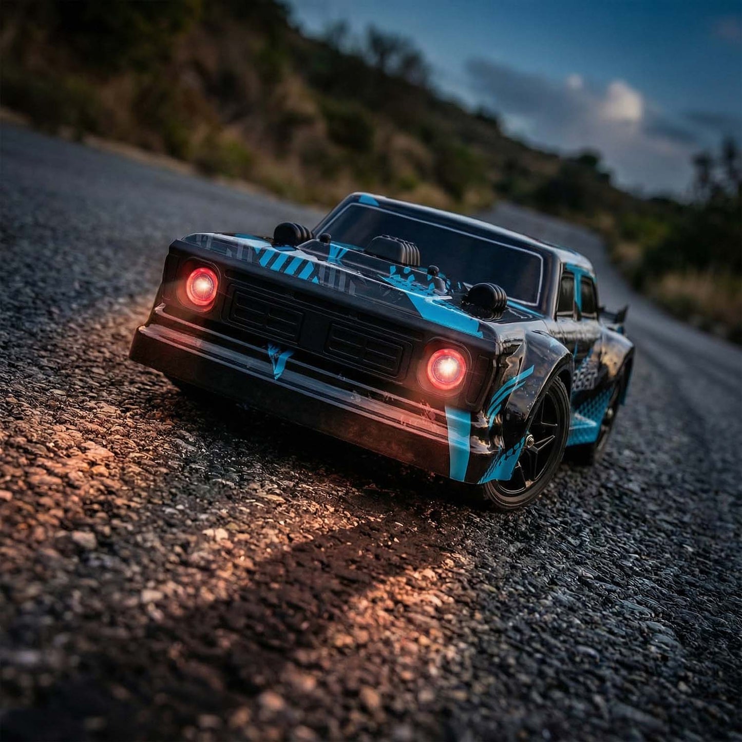 Blue RC drift car with 36KM/H speed