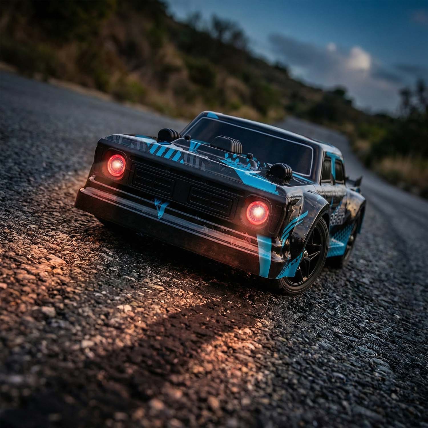 Blue RC drift car with 36KM/H speed