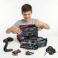 Blue remote control drift car with LED demon eye lights
