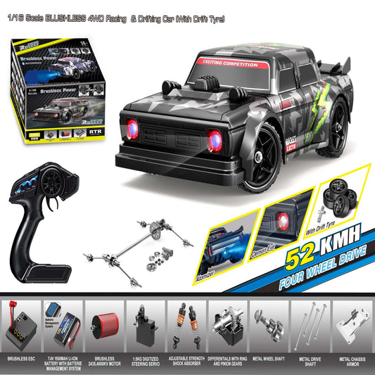 1/16 scale brushless 4WD RC drift car 52KM/H in Qatar