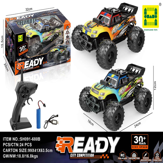 READY 1:16 RC Monster Truck (Orange/Black) 2.4GHz