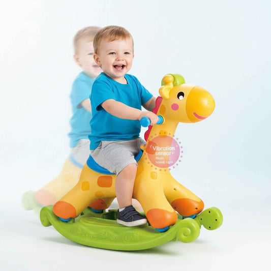 (2-in-1) Giraffe Rocking & Riding Toy with Music & Lights