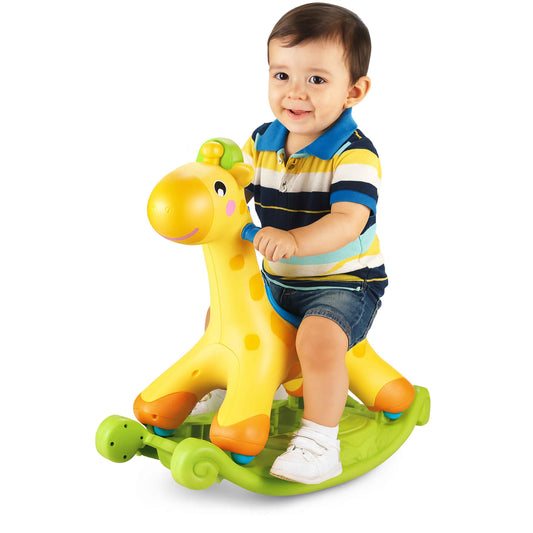(2-in-1) Giraffe Rocking & Riding Toy with Music & Lights